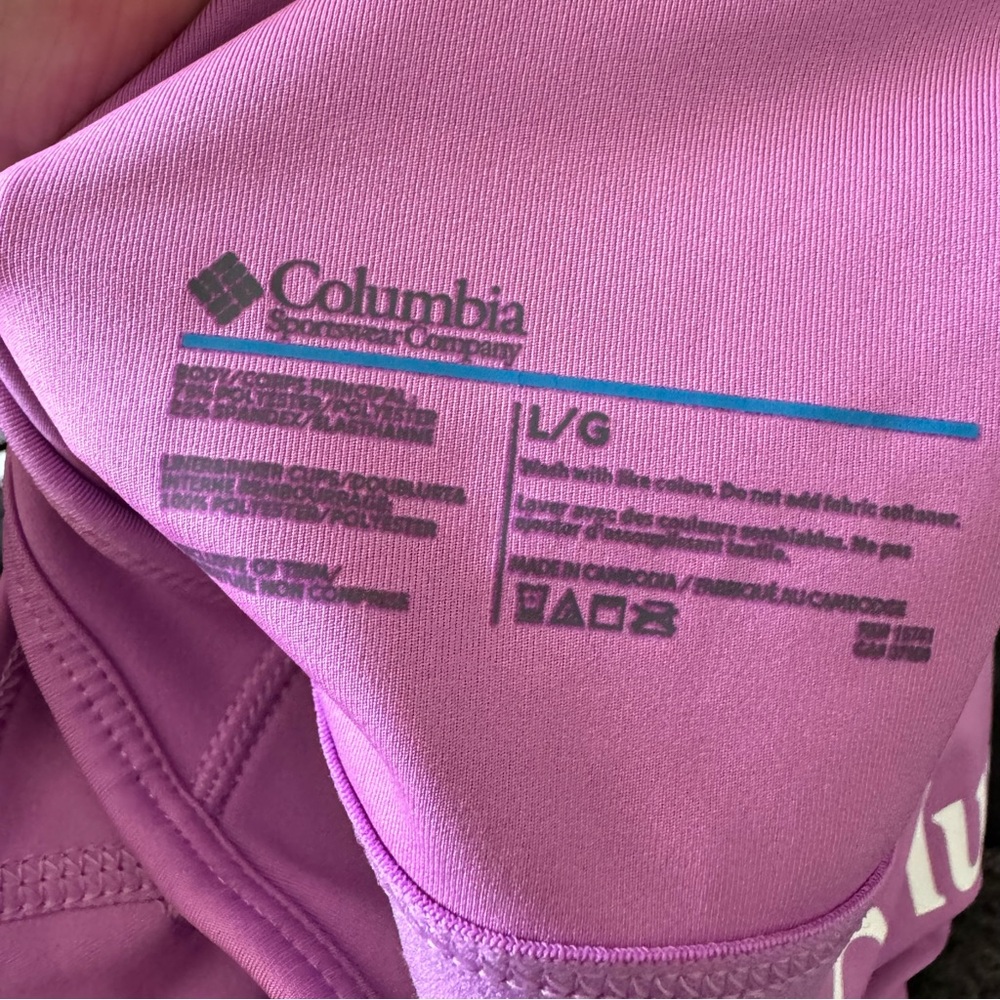NWT COLUMBIA Size Large Purple Lightly Padded Sports Bra - Picture 2 of 4